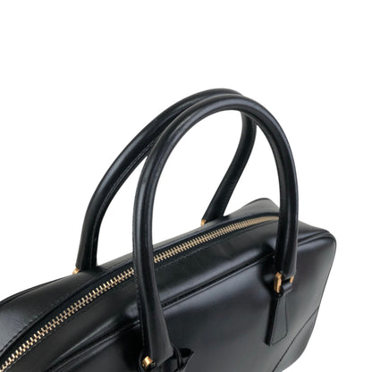 PRADA Triangle Logo Small Boston bag Handbag Black Vintage b7mxwa