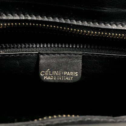 CELINE Logo Crossbody Shoulder bag Black Vintage ux8giy