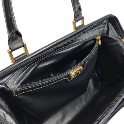 FENDI Zucca Logo Two-way Handbag Shoulder bag Boston bag Black Vintage yh8esb