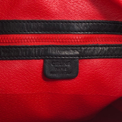 CELINE Circle Logo Shoulder bag Black Vintage mkxe53