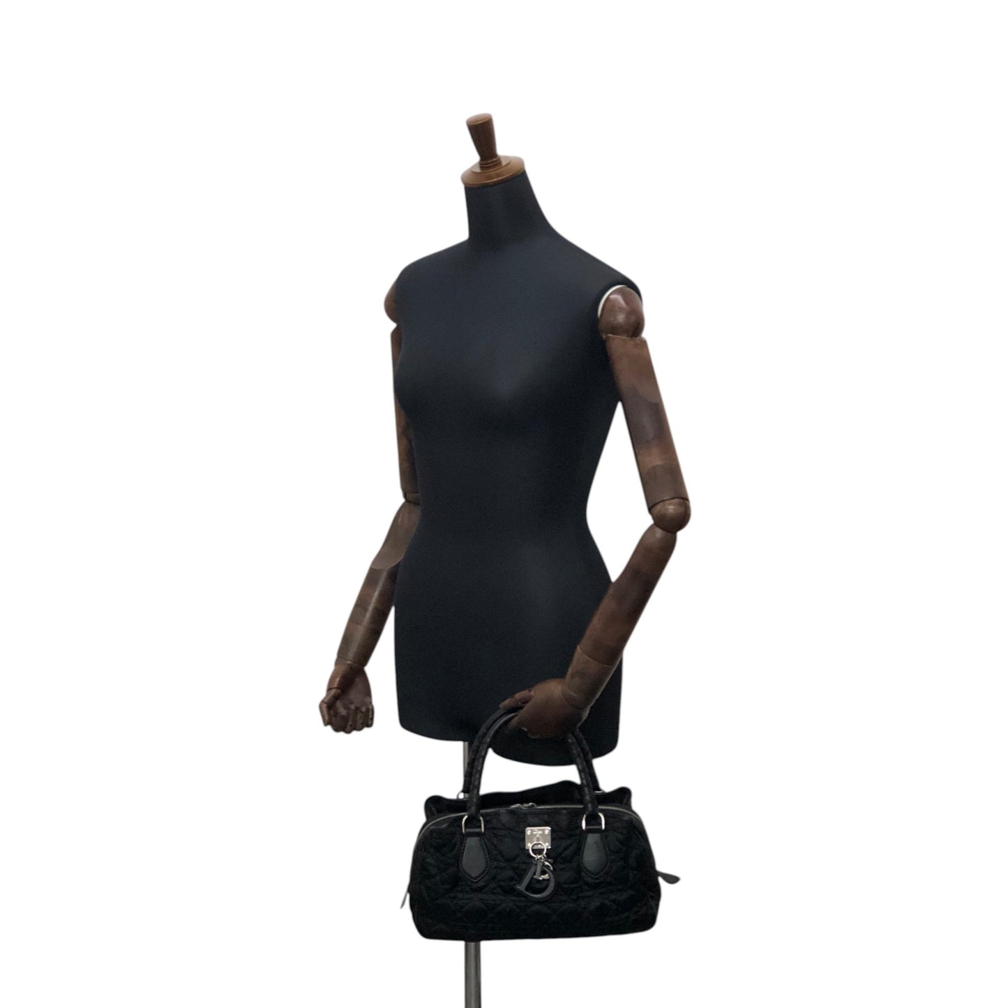 Christian Dior Charm Handbag Black Vintage ks7pis