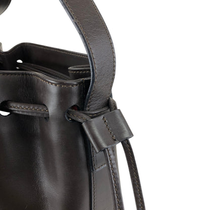 CELINE Starball Drawstring Shoulder bag Brown Vintage 4nhtxx