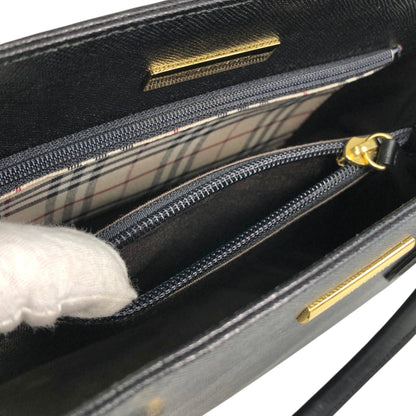BURBERRY Logo Handbag Black Vintage imtu4e