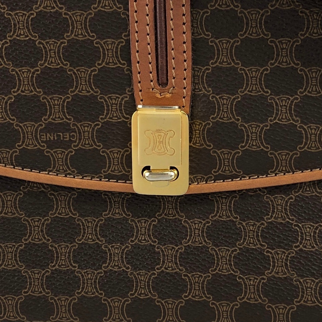 CELINE Macadam Shoulder bag Brown Vintage u2mekc