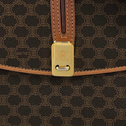 CELINE Macadam Shoulder bag Brown Vintage u2mekc