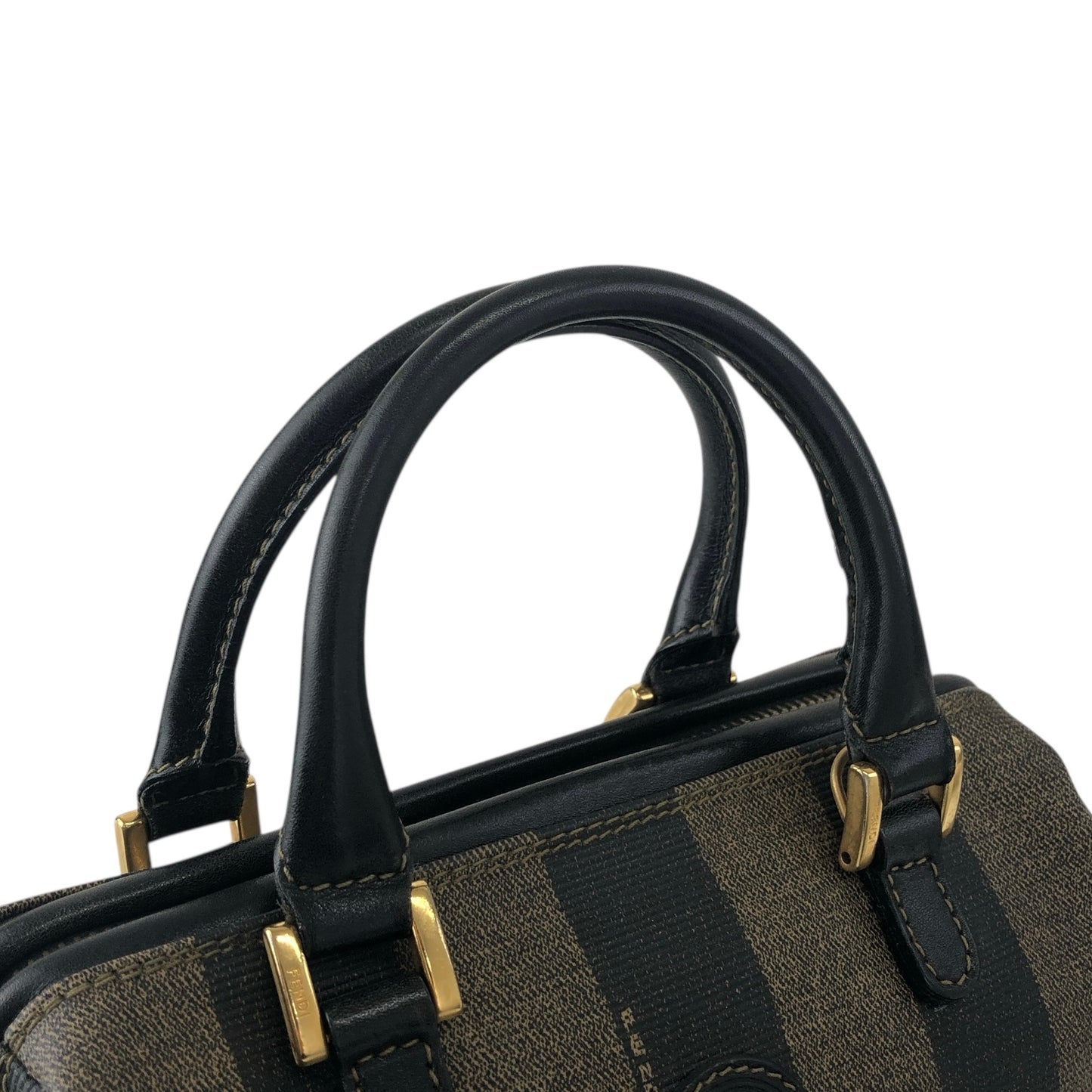 FENDI Pecan Two-way Small Boston bag Shoulder bag Black Vintage p73ycs