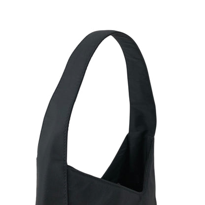 PRADA Tessuto Triangle Logo Small Handbag Black Vintage 5aczat
