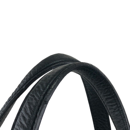 GUCCI Logo Embossed Tassel Shoulder bag Hobobag Black Vintage p2pw3n