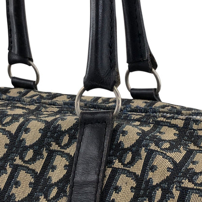 Christian Dior Trotter Small Boston bag Handbag Navy Vintage 6524f6