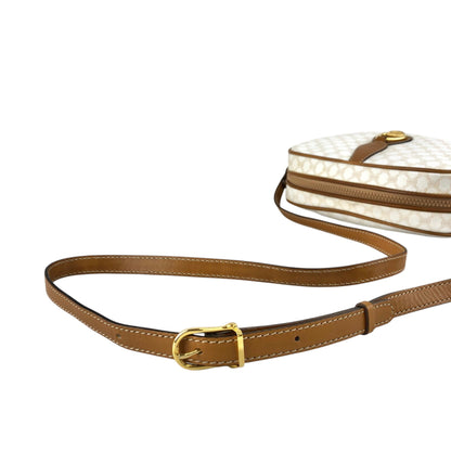 CELINE Macadam Horse Bit Shoulder bag White Vintage wbvsb7