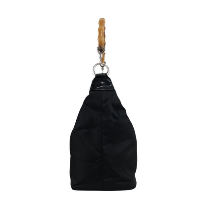 GUCCI Bamboo Shoulder bag Black Vintage vubsbu