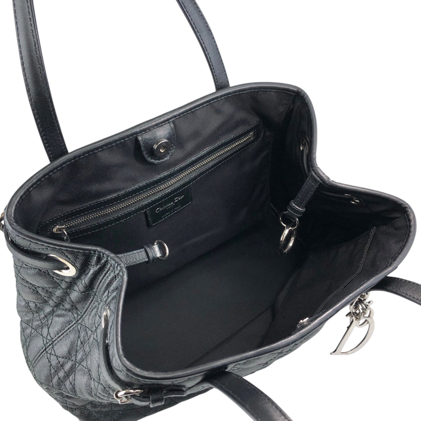 Christian Dior Cannage Totebag Black Vintage y5d2m6