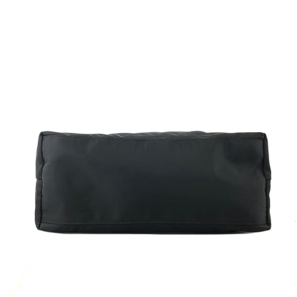 PRADA Triangle Logo Nylon Handbag Boston bag Black Vintage aki77w