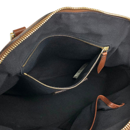 BURBERRY Check Two-way Handbag Shoulder bag Brown Vintage xuyjae