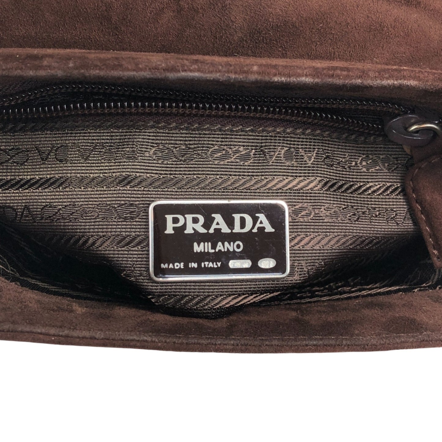 PRADA Logo Shoulder bag Brown Vintage psiphd