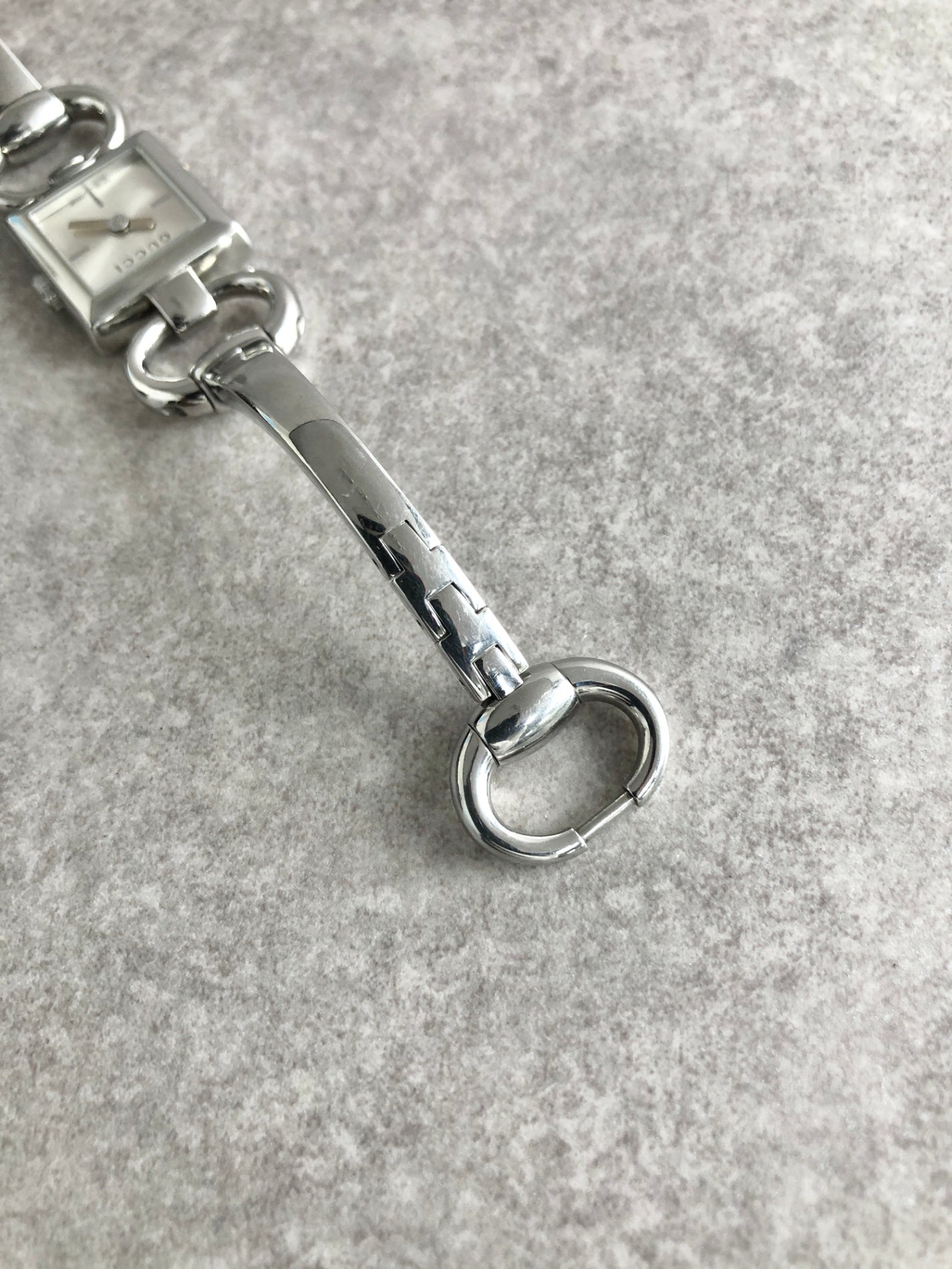 GUCCI Logo Watch Silver 120 Vintage j3uxrw