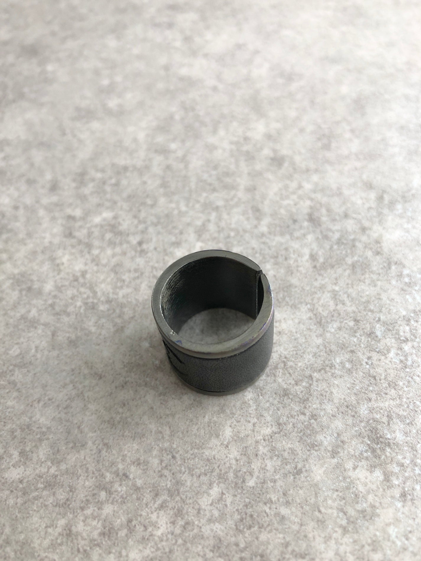 CHANEL Coco Mark Ring Black Vintage 6k8zdy