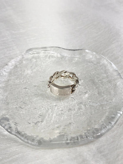 GUCCI Chain Motif Ring Silver SILVER925 Vintage igsy6c