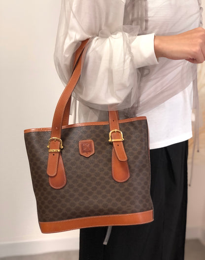 CELINE Macadam Blason Totebag Brown Vintage wfn3fv