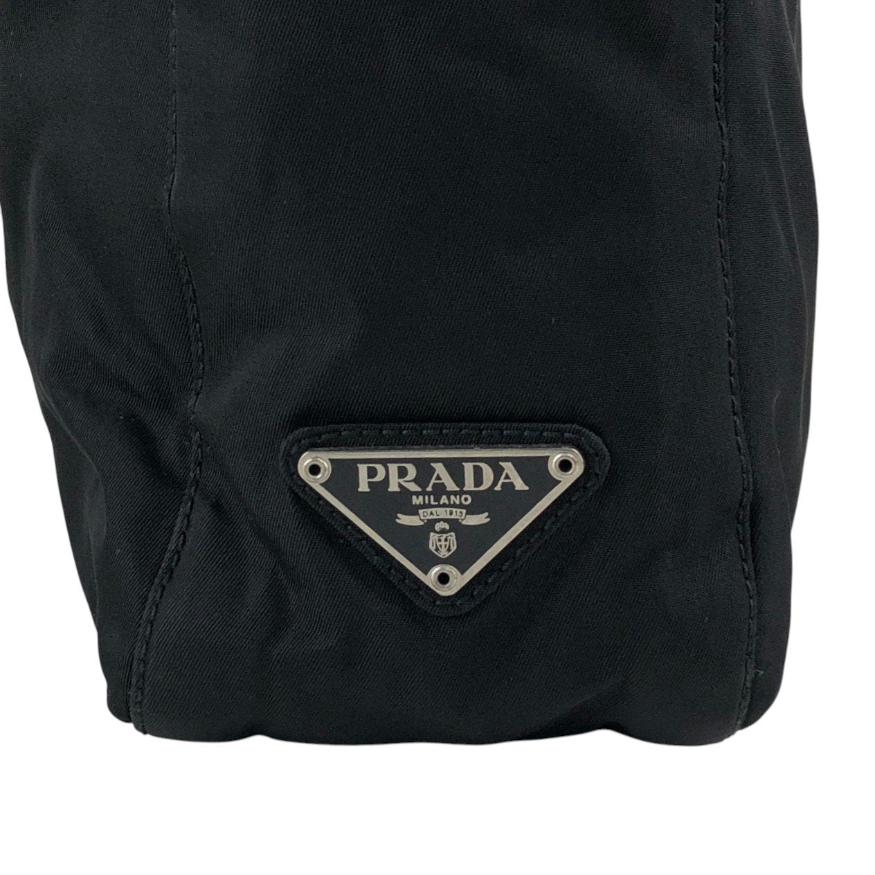 PRADA Tessuto Triangle Logo Totebag Black Vintage bfw3nz