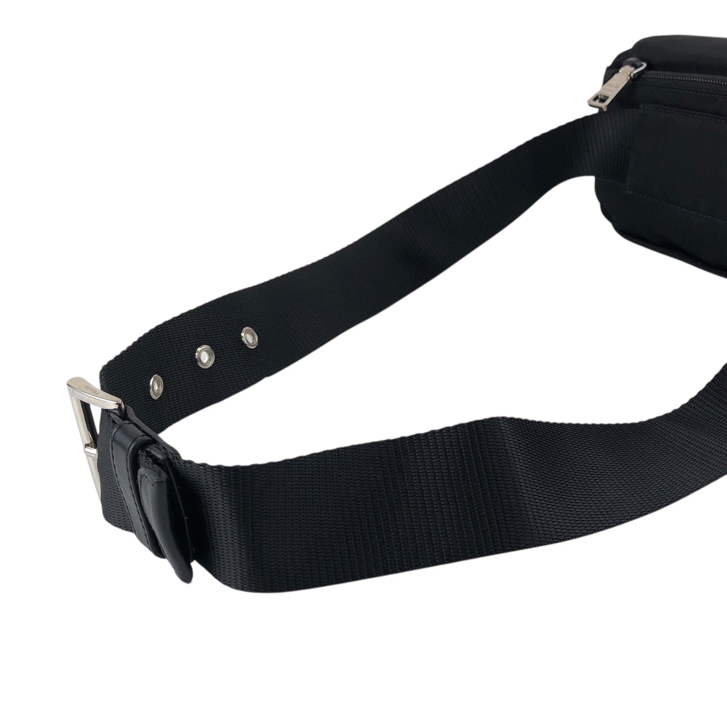 PRADA Tessuto Triangle Logo Shoulder bag Sling bag Black Vintage s8izt8