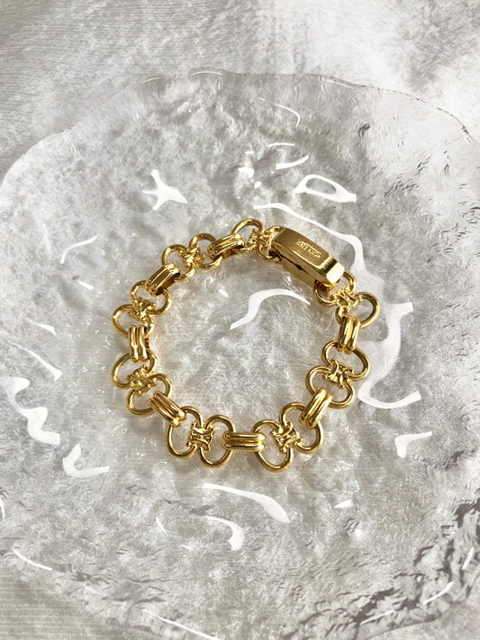 CELINE Triomphe Bracelet Gold Vintage vxnjir