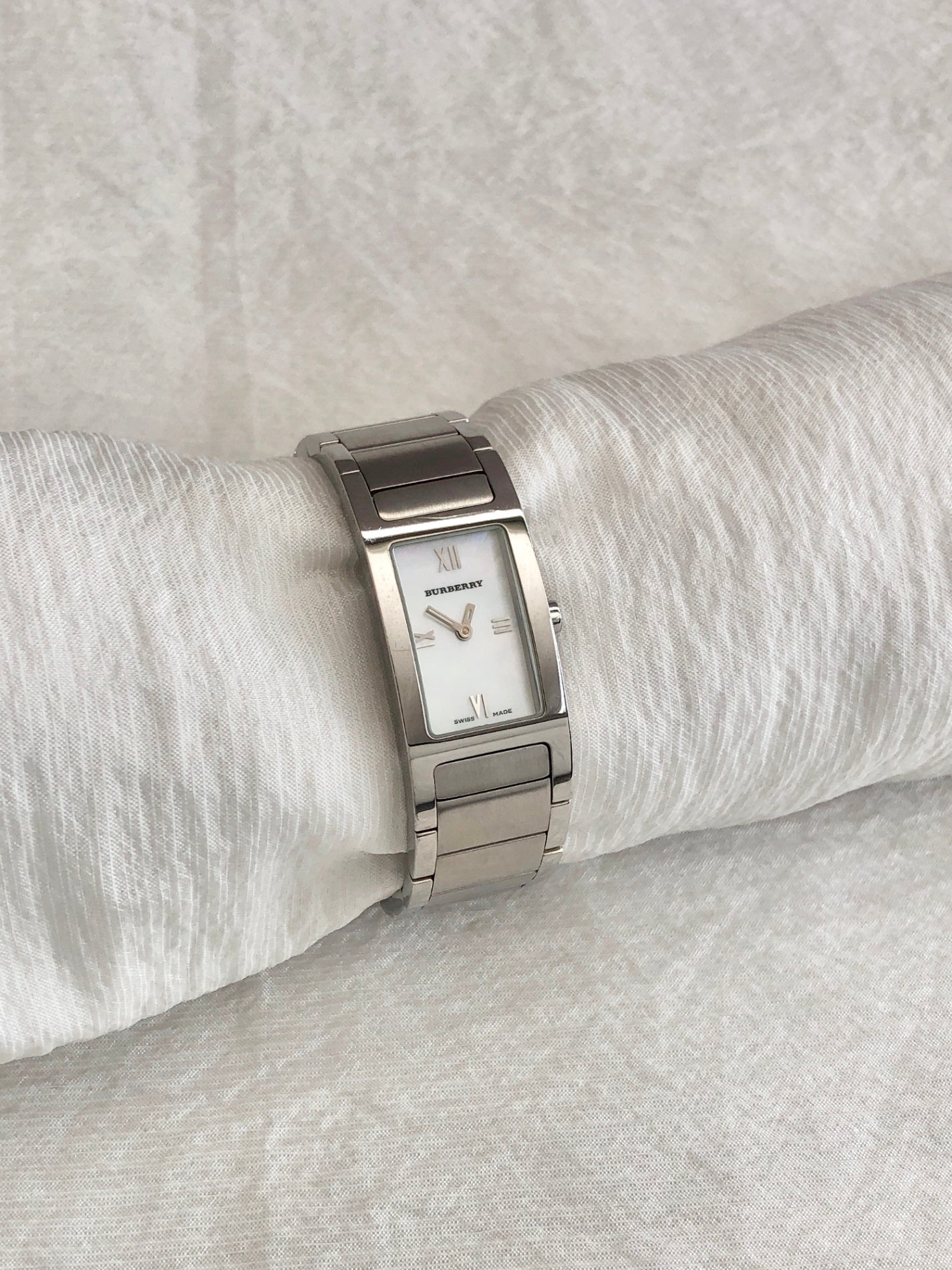 BURBERRY Quartz Watch Silver 14000L Vintage z4wz28