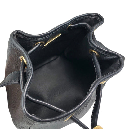 Christian Dior CD Logo Drawstring Shoulder bag Black Vintage t4tu7b