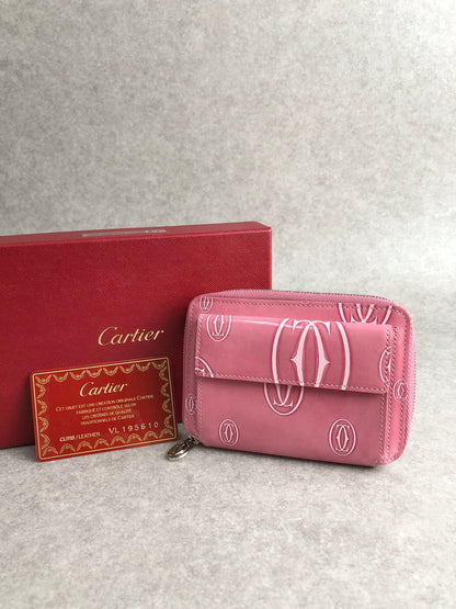Cartier Folded Wallet Pink Vintage akkt2f