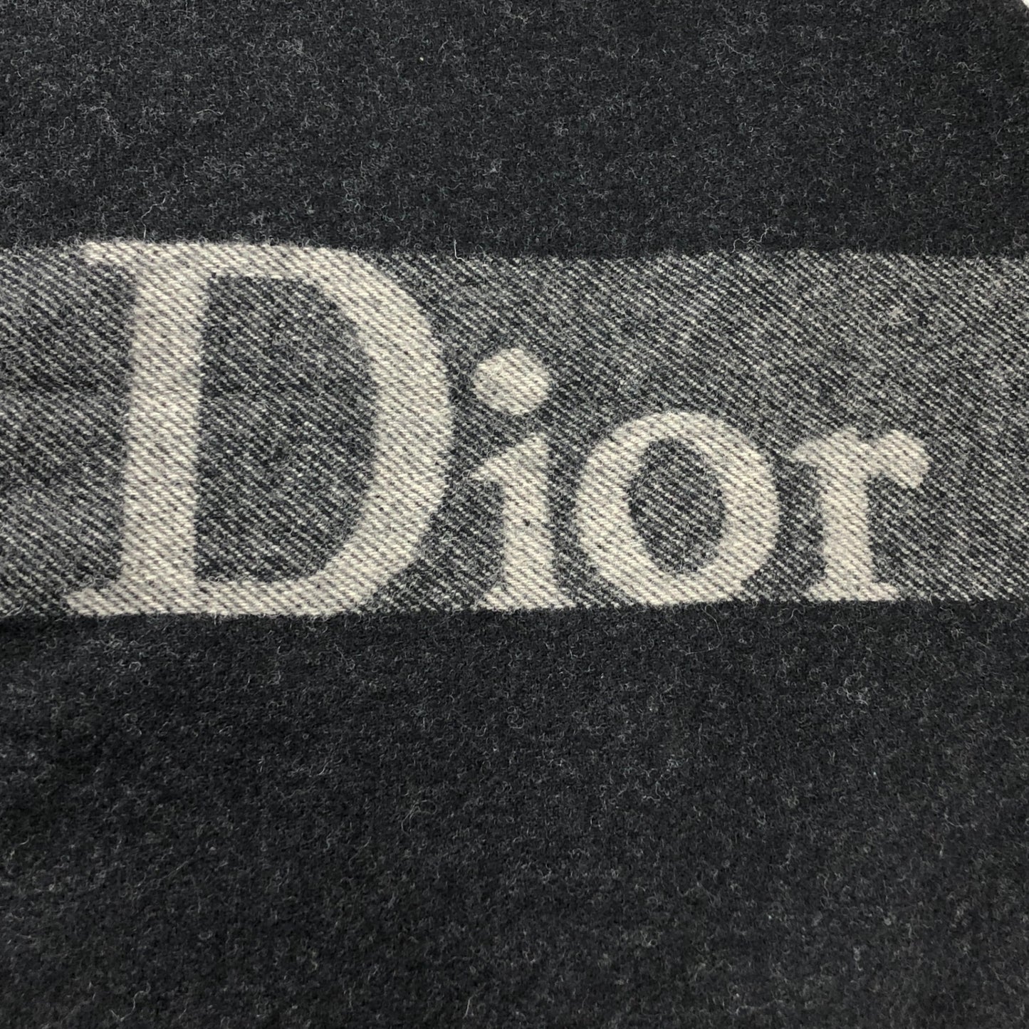 Christian Dior Logo Scarf Black Vintage 3xf4yd