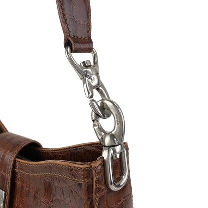 CELINE Gancini Shoulder bag Brown Vintage zaumvu