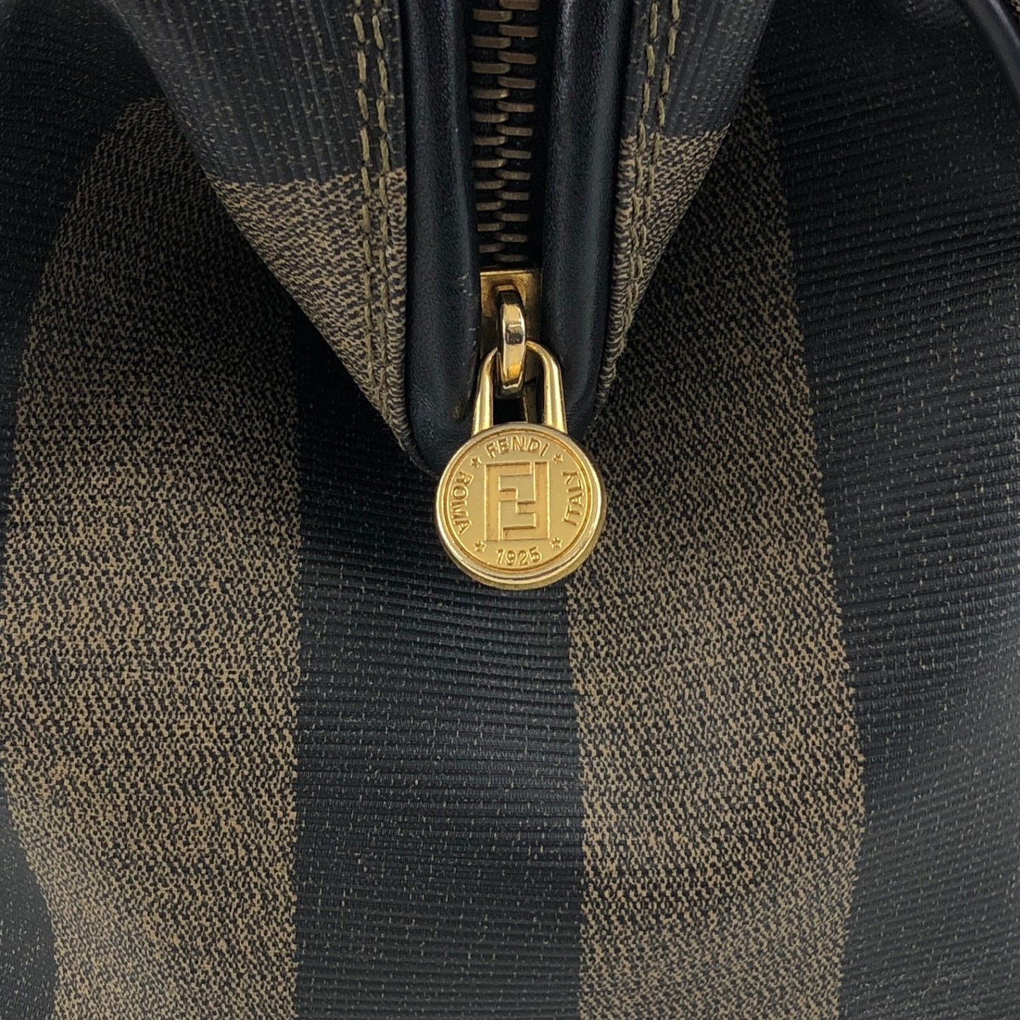 FENDI Pecan Two-way Small Boston bag Shoulder bag Brown Vintage ntzyuv