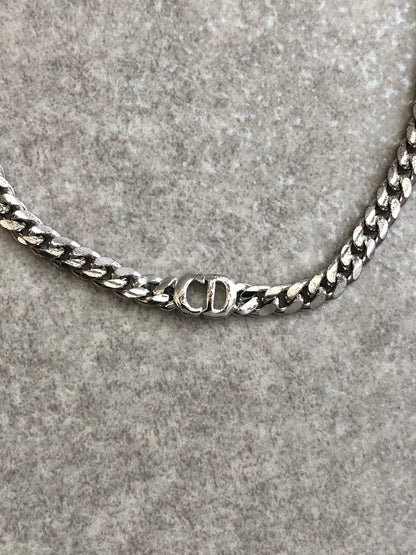 Christian Dior CD Logo Bracelet Silver Vintage c5gt8d