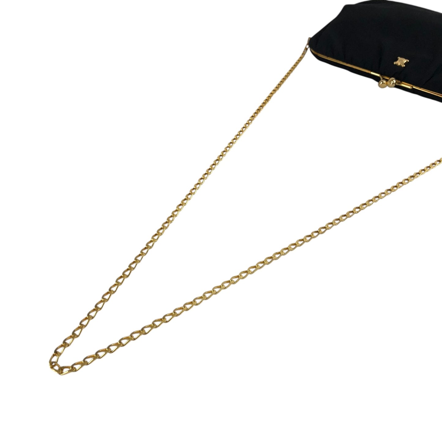 CELINE Blason Chain Shoulder bag Black Vintage yx4igc