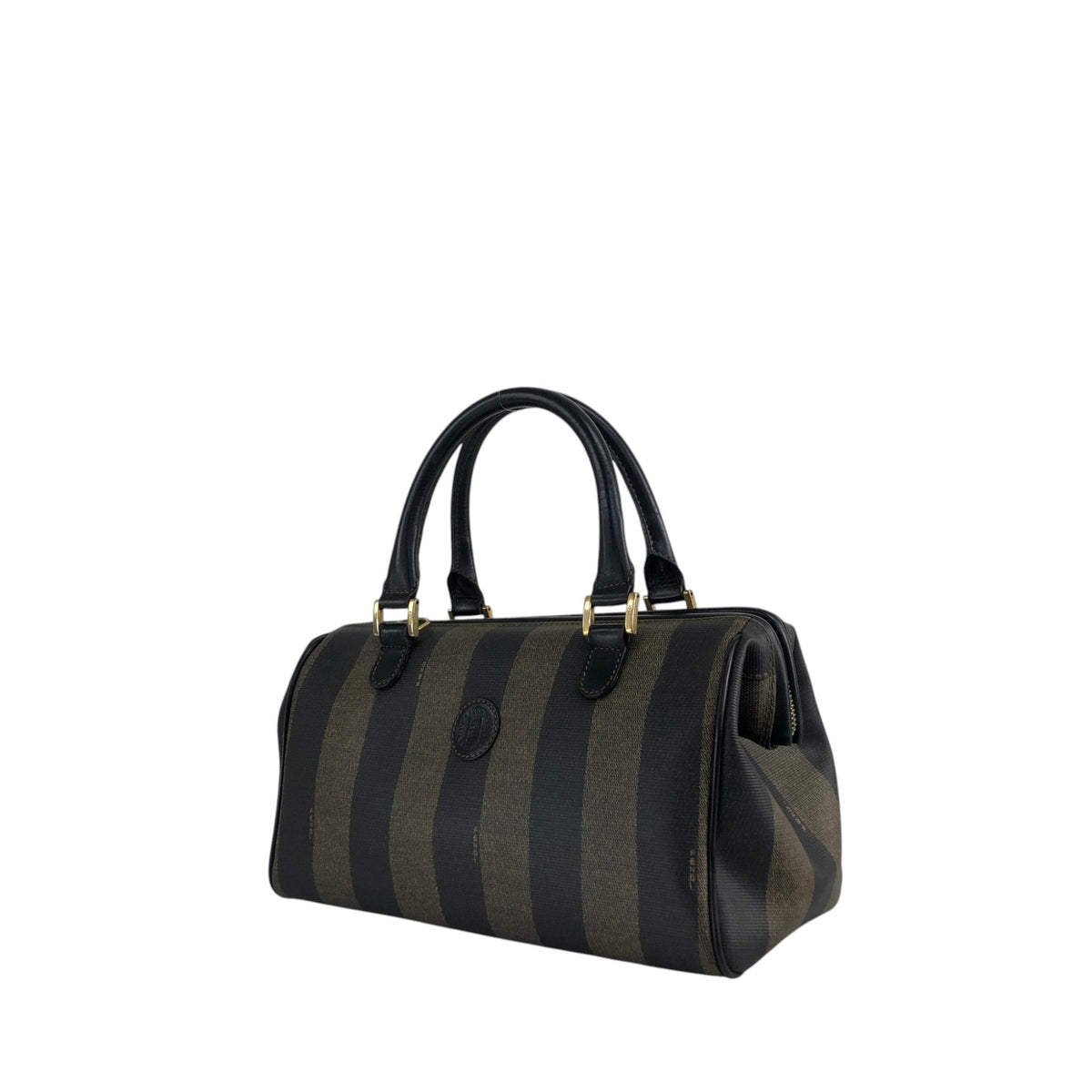 FENDI Pecan Two-way Small Boston bag Shoulder bag Black Vintage 3d83yd