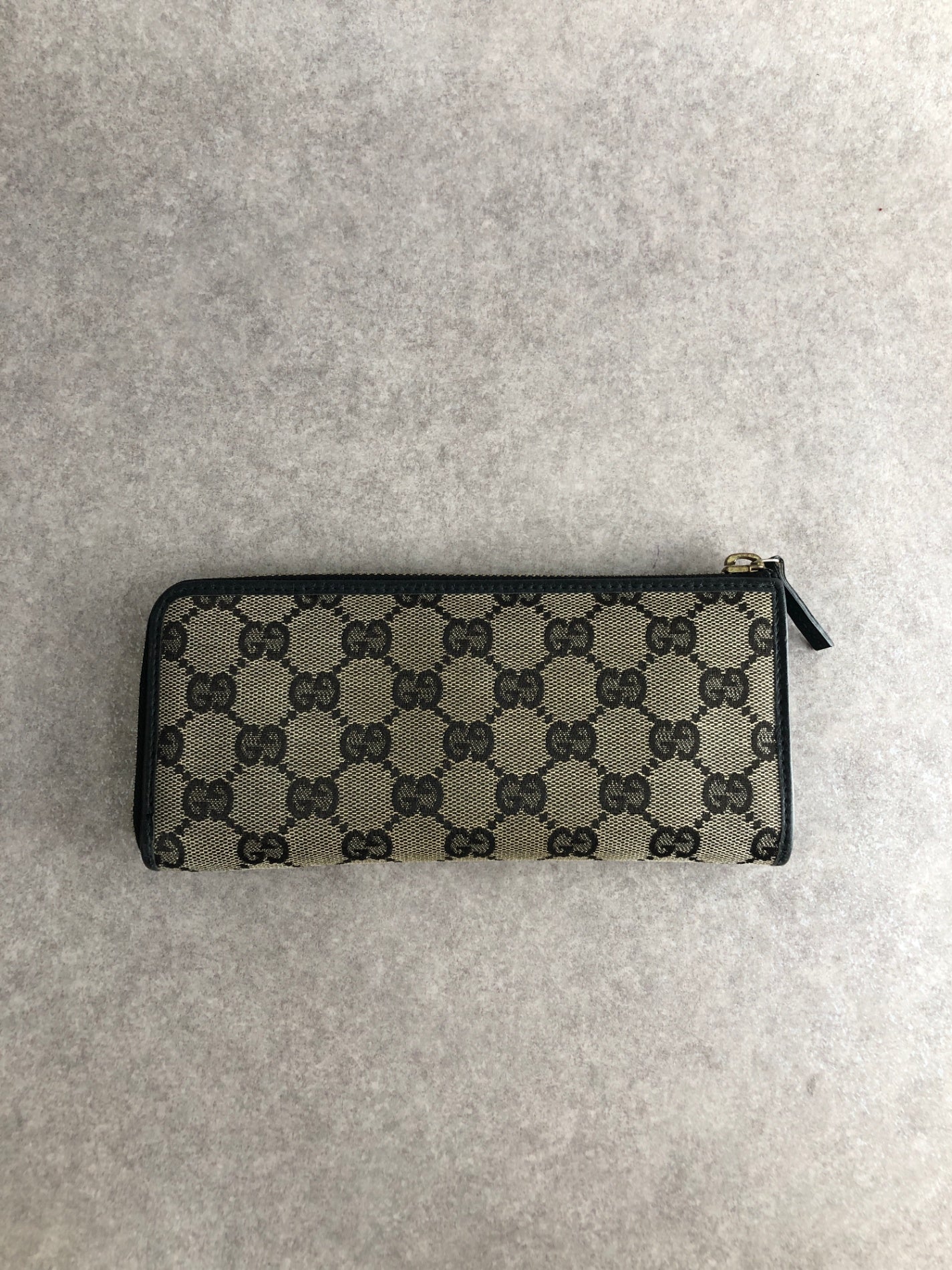 GUCCI GG Canvas Long Wallet Brown 268917 Vintage zh82g5