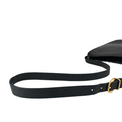 GUCCI Logo Shoulder bag Black Vintage u2u3ar