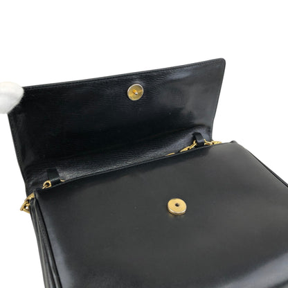 CELINE Blason Horse Bit Chain Shoulder bag Black Vintage zstzja