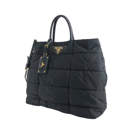 PRADA Triangle Logo Two-way Handbag Shoulder bag Black Vintage gj4fbh