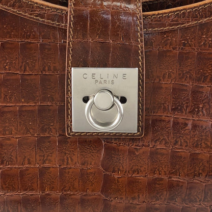 CELINE Gancini Shoulder bag Brown Vintage zaumvu