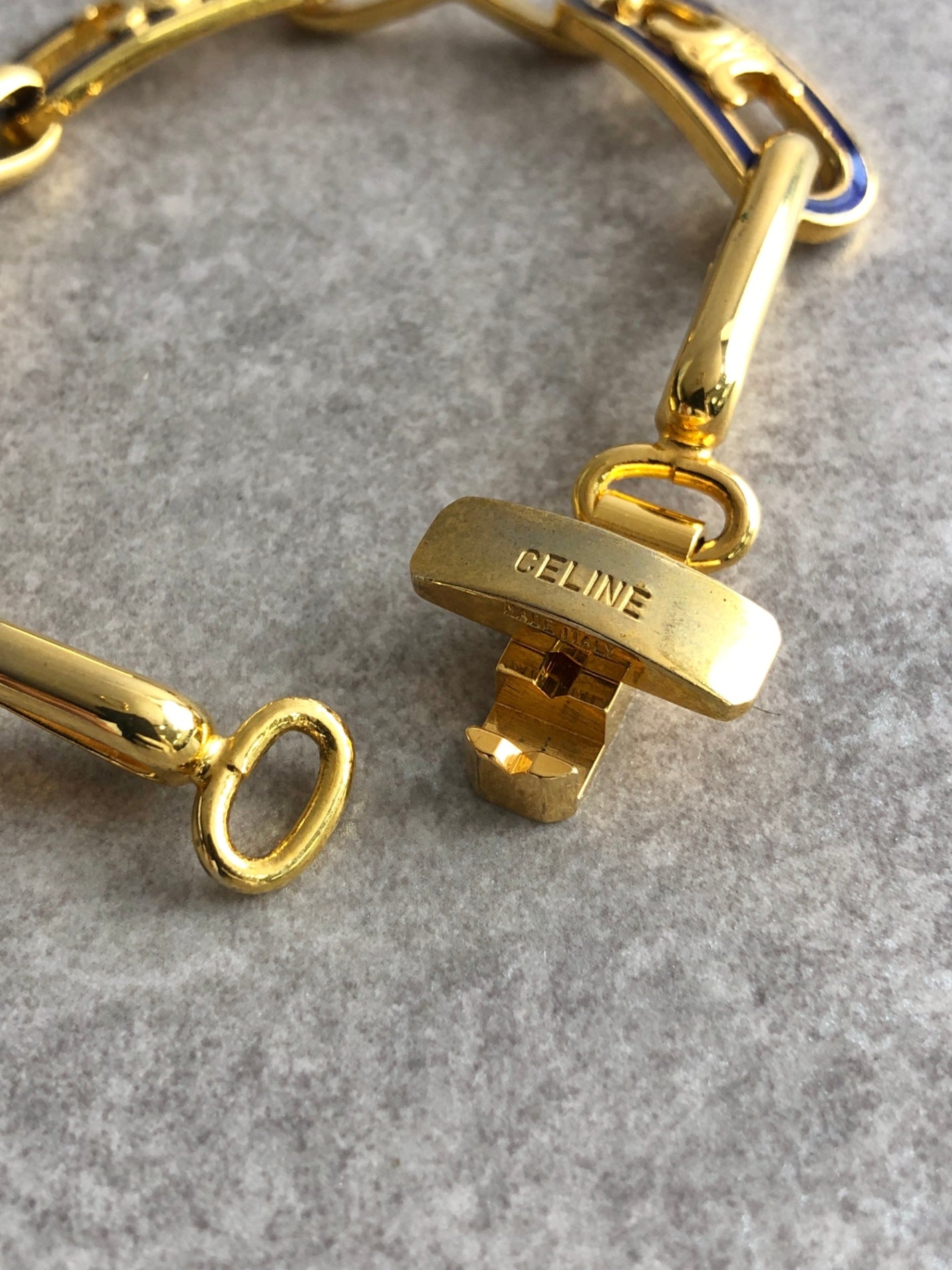 CELINE Blason Bracelet Gold Vintage smvanf