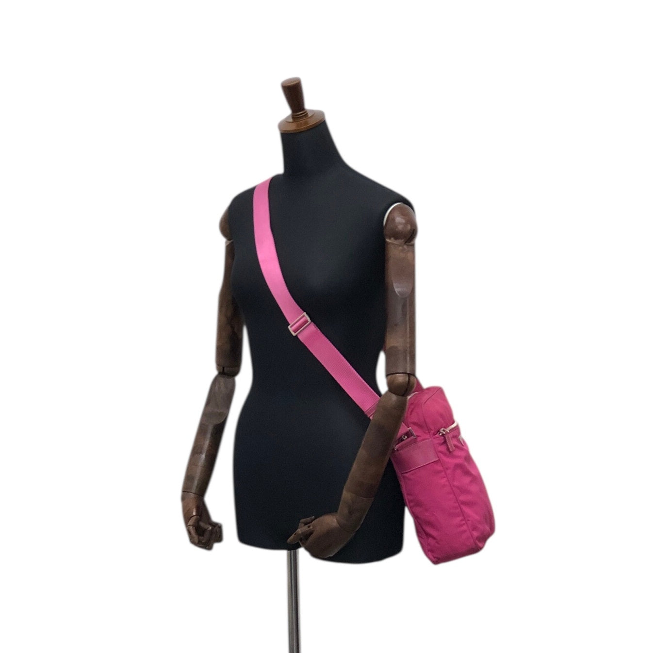 PRADA Triangle Logo Shoulder bag Pink Vintage b2e8ue