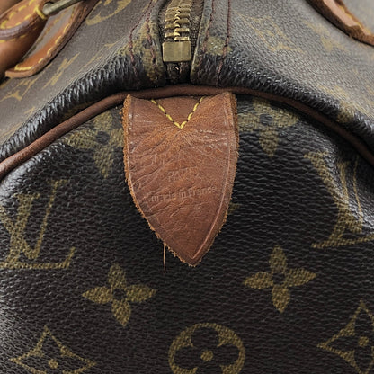 LOUIS VUITTON Monogram Handbag  Boston bag Brown Vintage 46eajv
