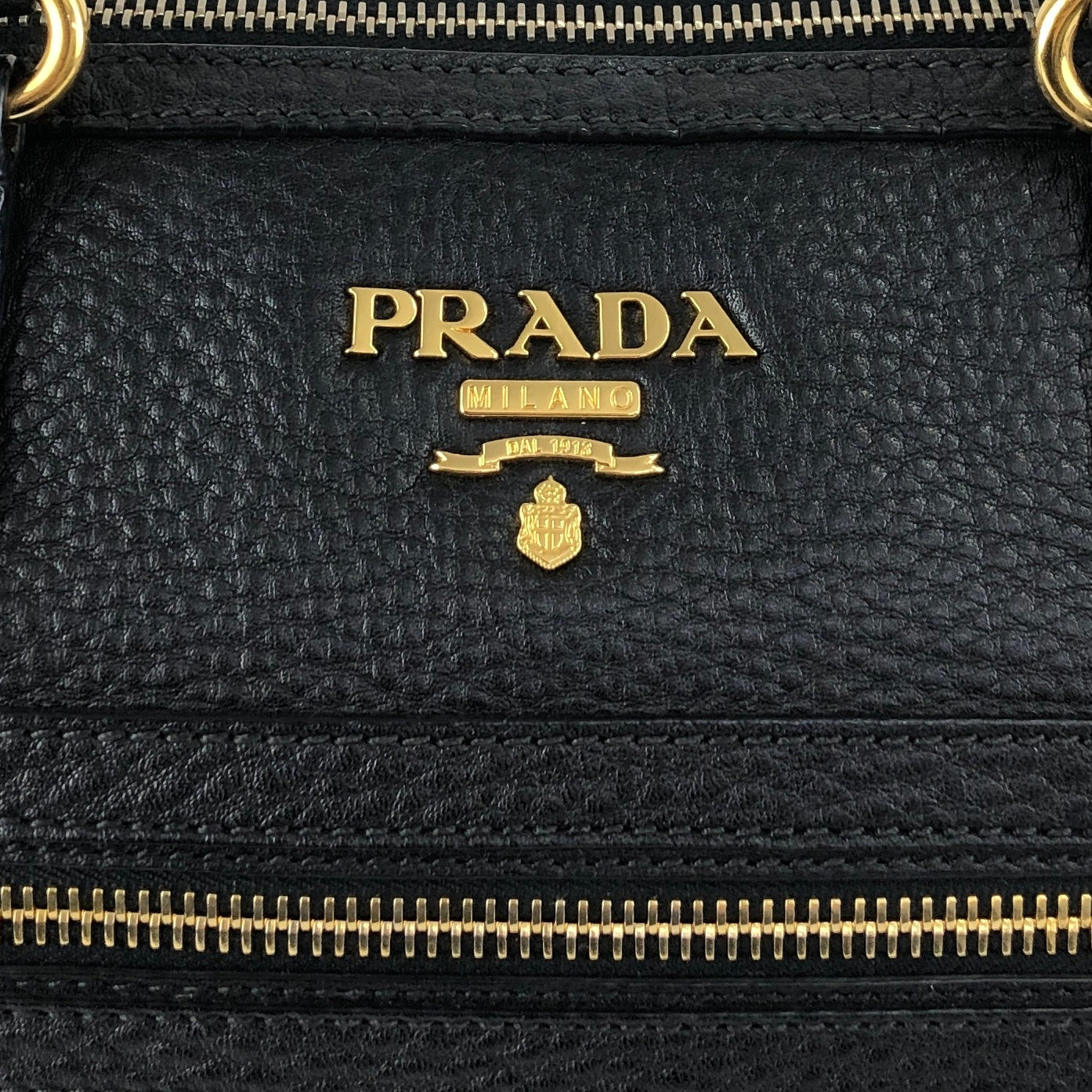 PRADA Logo Two-way Small Boston bag Shoulder bag Black Vintage h5k5fy