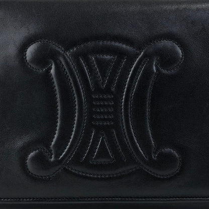CELINE Blason Shoulder bag Black Vintage tuhbjd