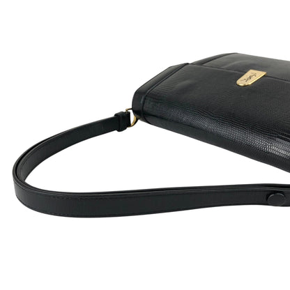 Yves Saint Laurent YSL Logo Shoulder bag Black Vintage 67eb7u