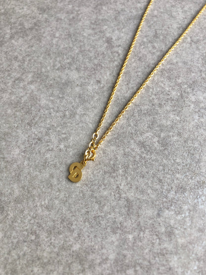Christian Dior CD Logo Necklace Gold Vintage vsyn5t