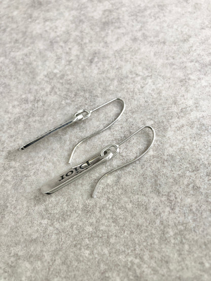 Christian Dior Logo Pierced Silver Vintage dh28h7
