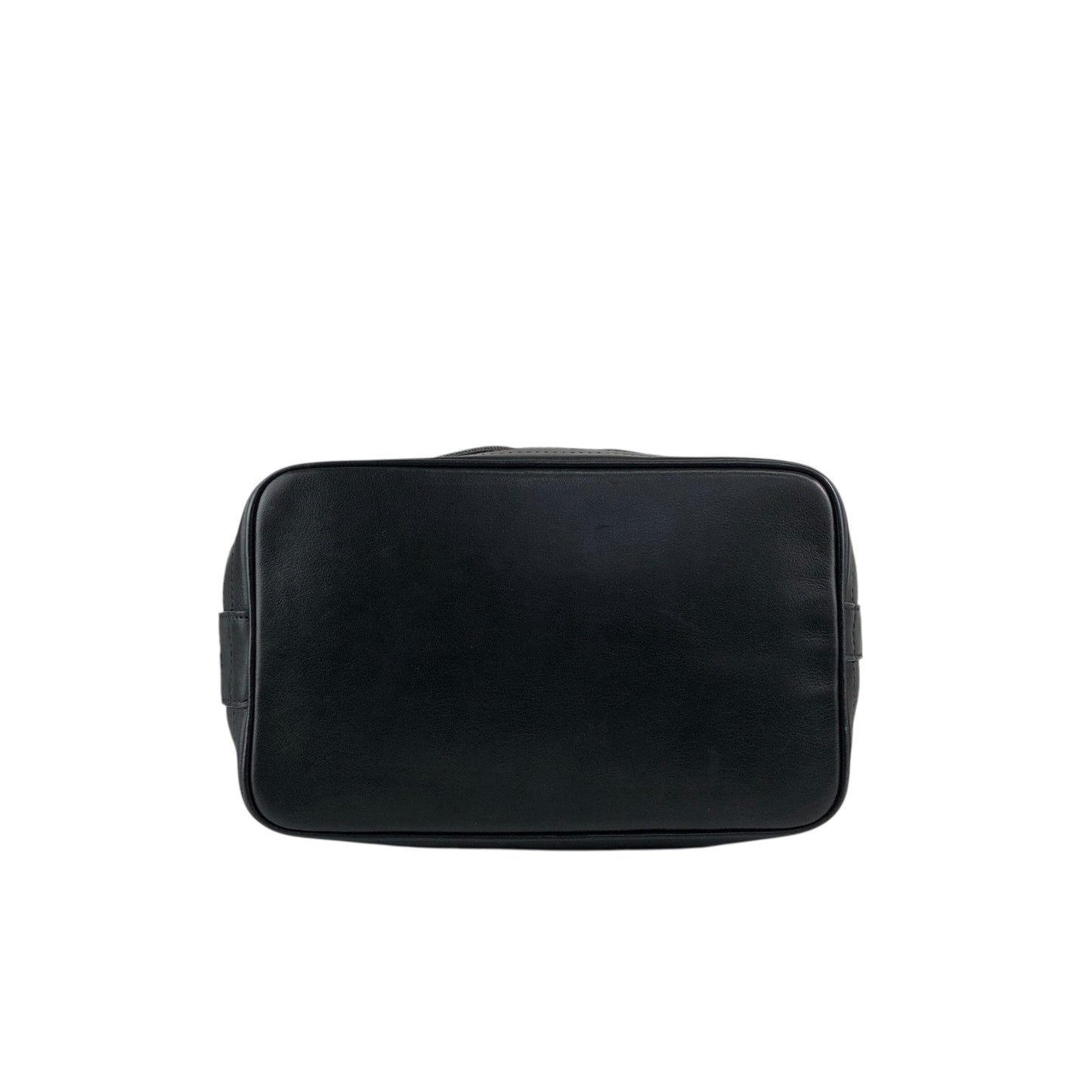 CELINE Gancini Drawstring Shoulder bag Black Vintage 4g3rt5