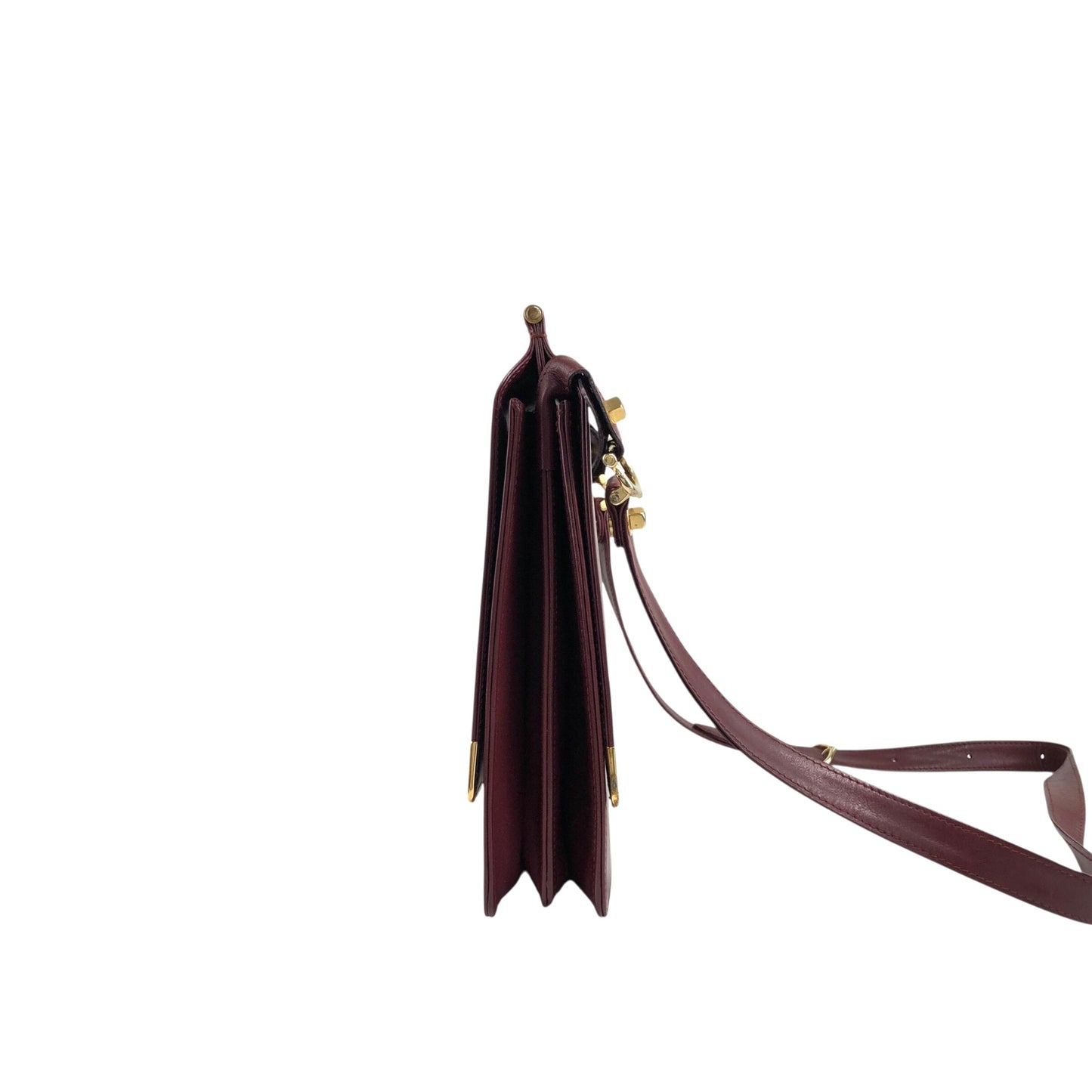 Cartier Flap Shoulder bag Bordeaux Vintage 26hrc3